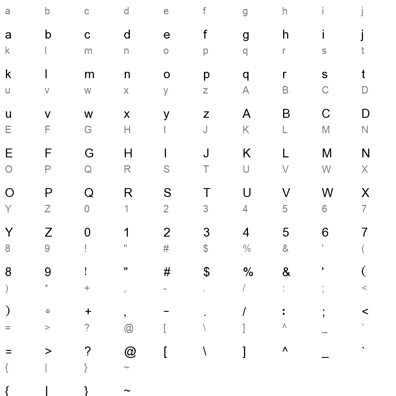 AlQalam Taj Nastaleeq-Regular1(shipped) Character Map