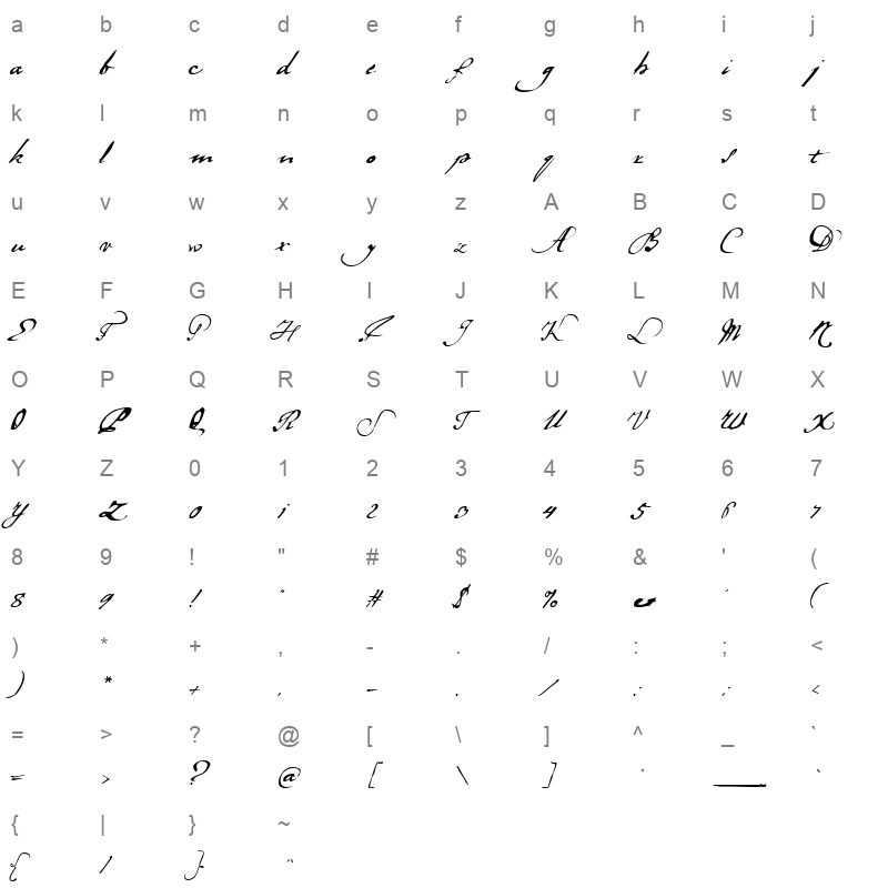 LADANSE_ Character Map