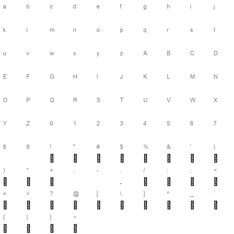 LateefFont-Regular Character Map