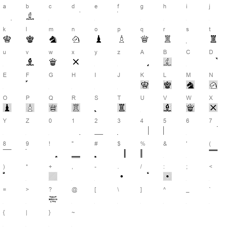 LEIPFONT Character Map